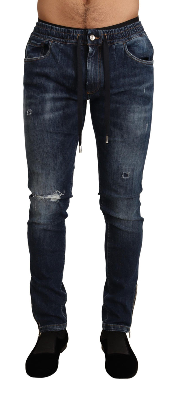 Jean skinny bleu foncé élégant