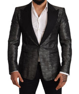 Blazer de Fit Slim Grey Metallic Grey