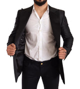 Elegante giacca Blazer Black Metallic Slim Fit