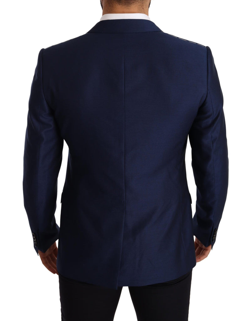 Elegante Blazer Martini Blue Virgin Wool