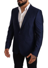 Elegante Blazer Martini Blue Virgin Wool