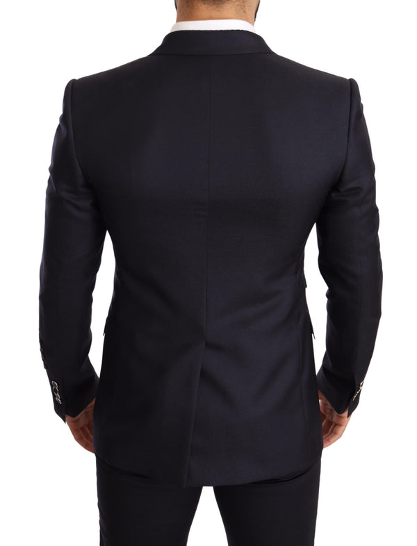 Eleganter Marinekaschmir Seidenmischung Blazer