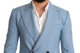 Blazer pour hommes en cachemire bleu élégant