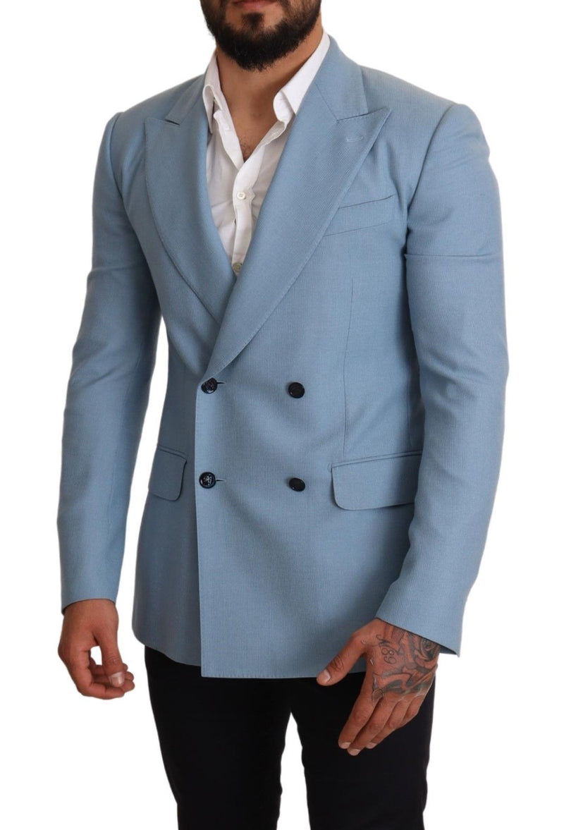 Eleganter blauer Kaschmir-Silk-Männer Blazer