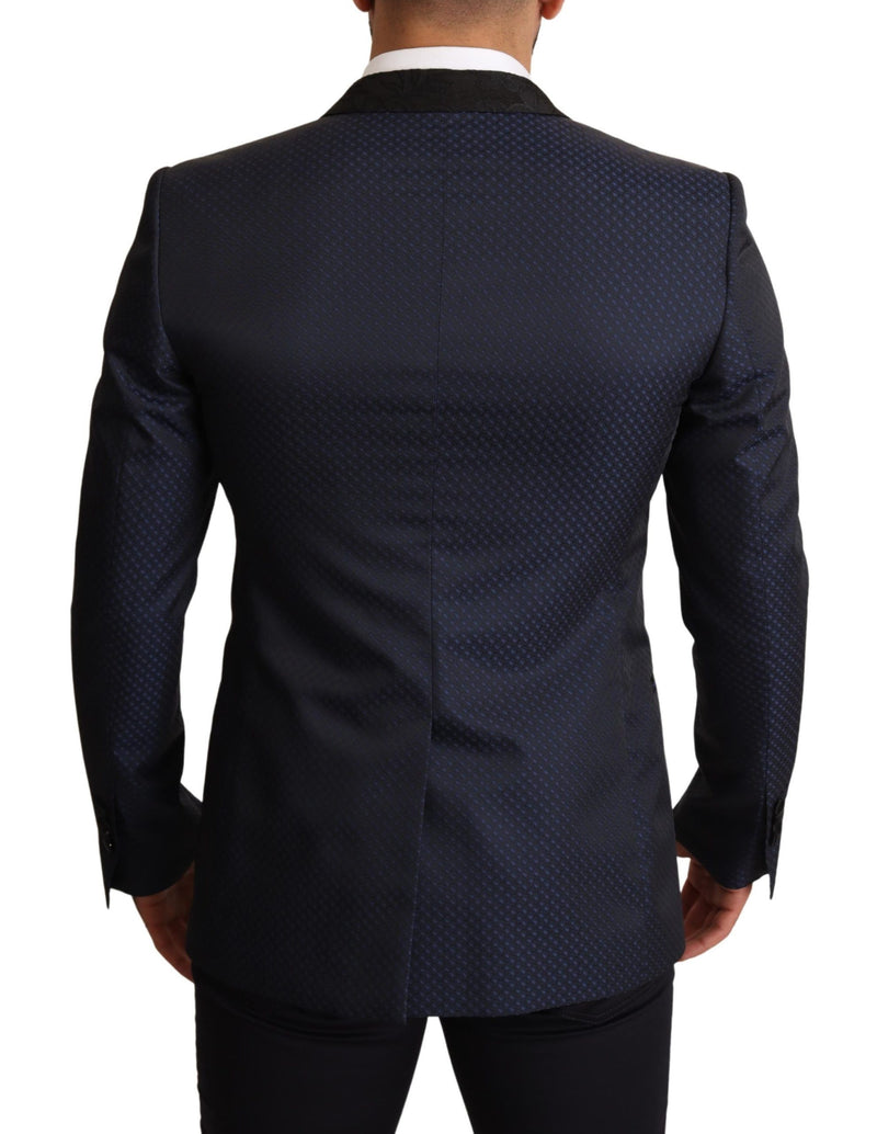 Élégant blazer martini slim fit bleu