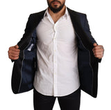 Κομψό μπλε slim fit martini blazer