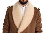 Elegante doppelte Breast -Shearling -Jacke