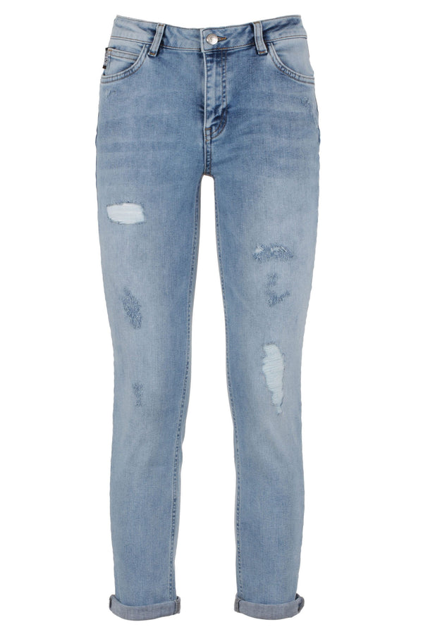 Chic imparfait en coton bleu denim