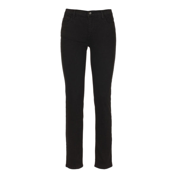 Chic Black Cotton Blend Trousers