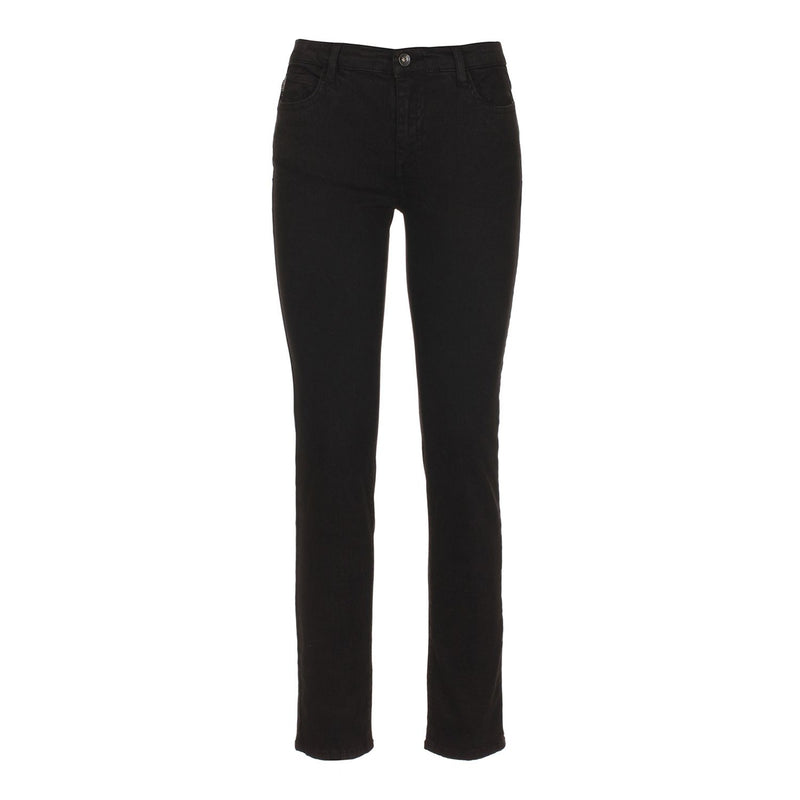 Pantalones de mezcla de algodón negro elegante