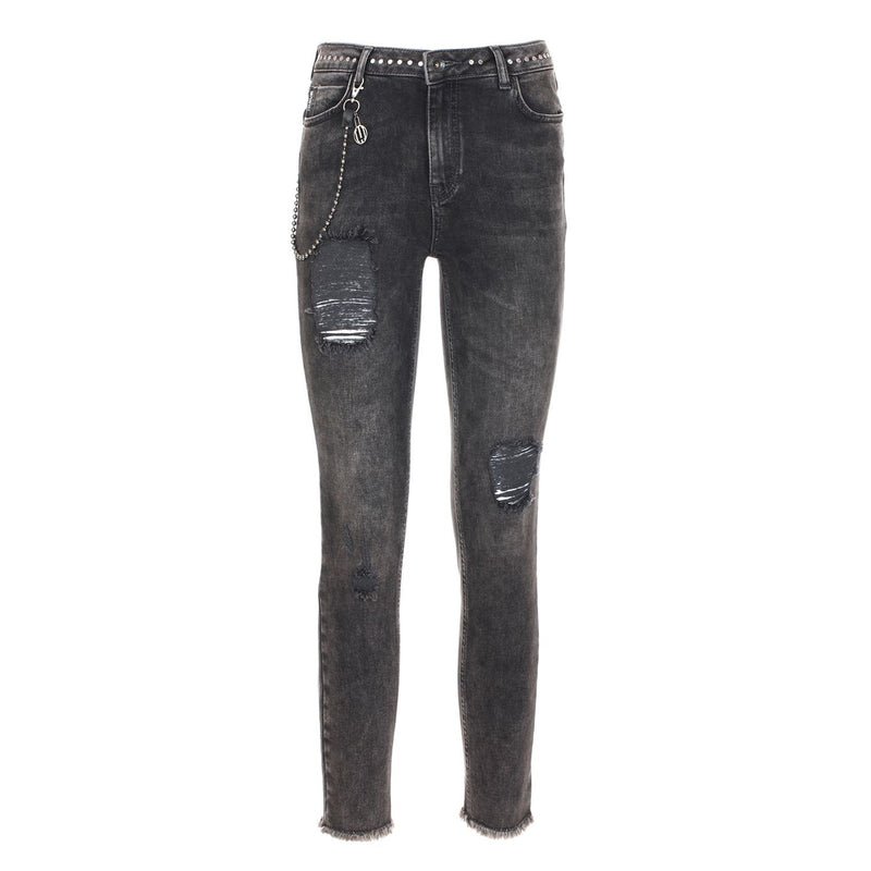 Elegante schwarze Jeanshose