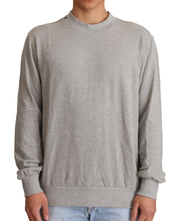 Raffinierter grauer Crewneck -Pullover