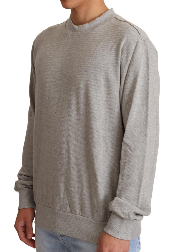 Raffinierter grauer Crewneck -Pullover