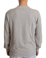 Raffinierter grauer Crewneck -Pullover