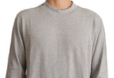 Raffinierter grauer Crewneck -Pullover