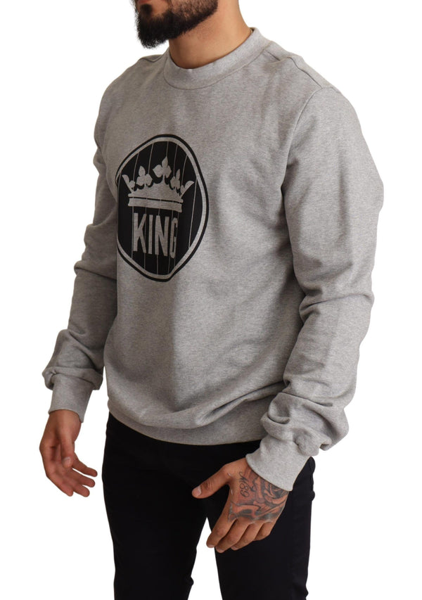 Regal Crown Baumwollpullover - Raffiniertes Grau