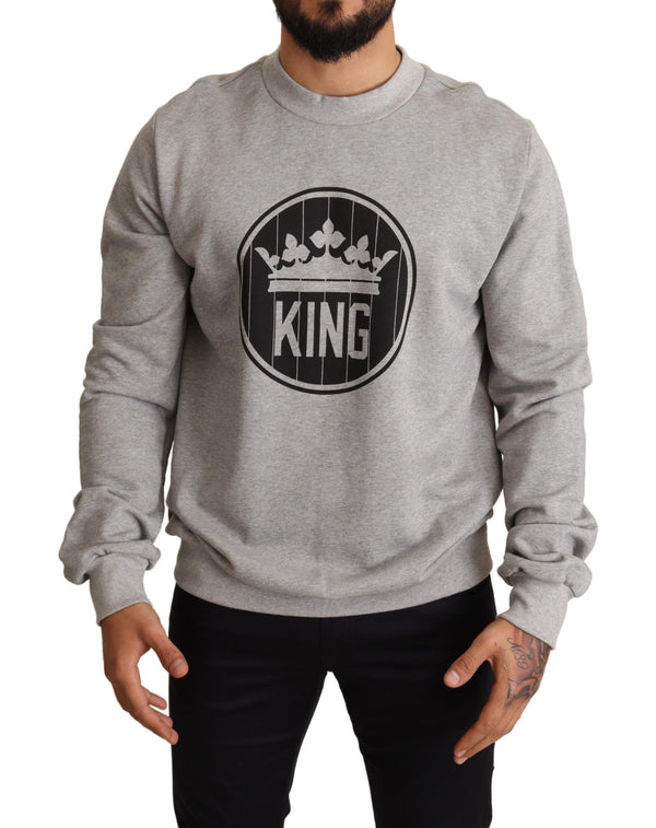 Regal Crown Baumwollpullover - Raffiniertes Grau