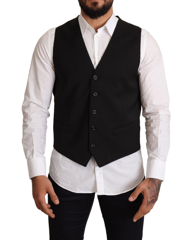 Elegante chaleco de vestimenta formal negra