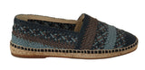 Elegante gewebte Leder -Espadrilles