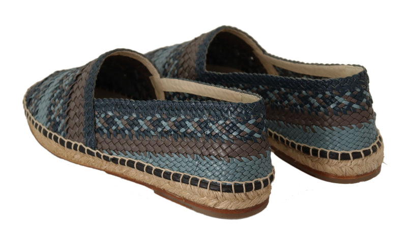 Eleganti espadrille in pelle intrecciata