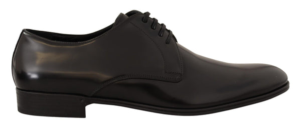 Eleganti scarpe derby in pelle nera