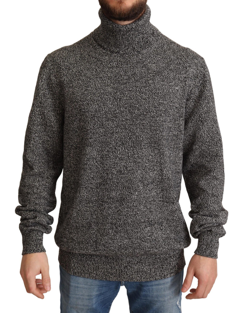 Eleganter grauer Kaschmir -Rollkragenpullover -Pullover