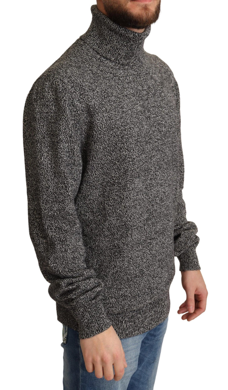 Eleganter grauer Kaschmir -Rollkragenpullover -Pullover