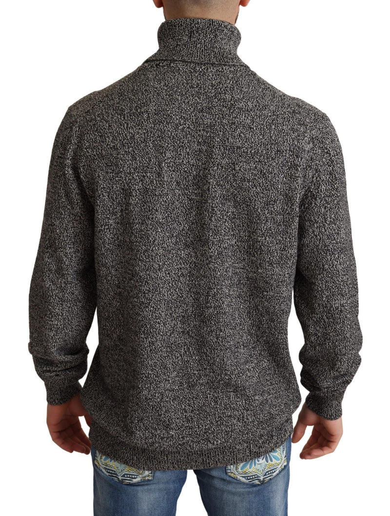 Eleganter grauer Kaschmir -Rollkragenpullover -Pullover