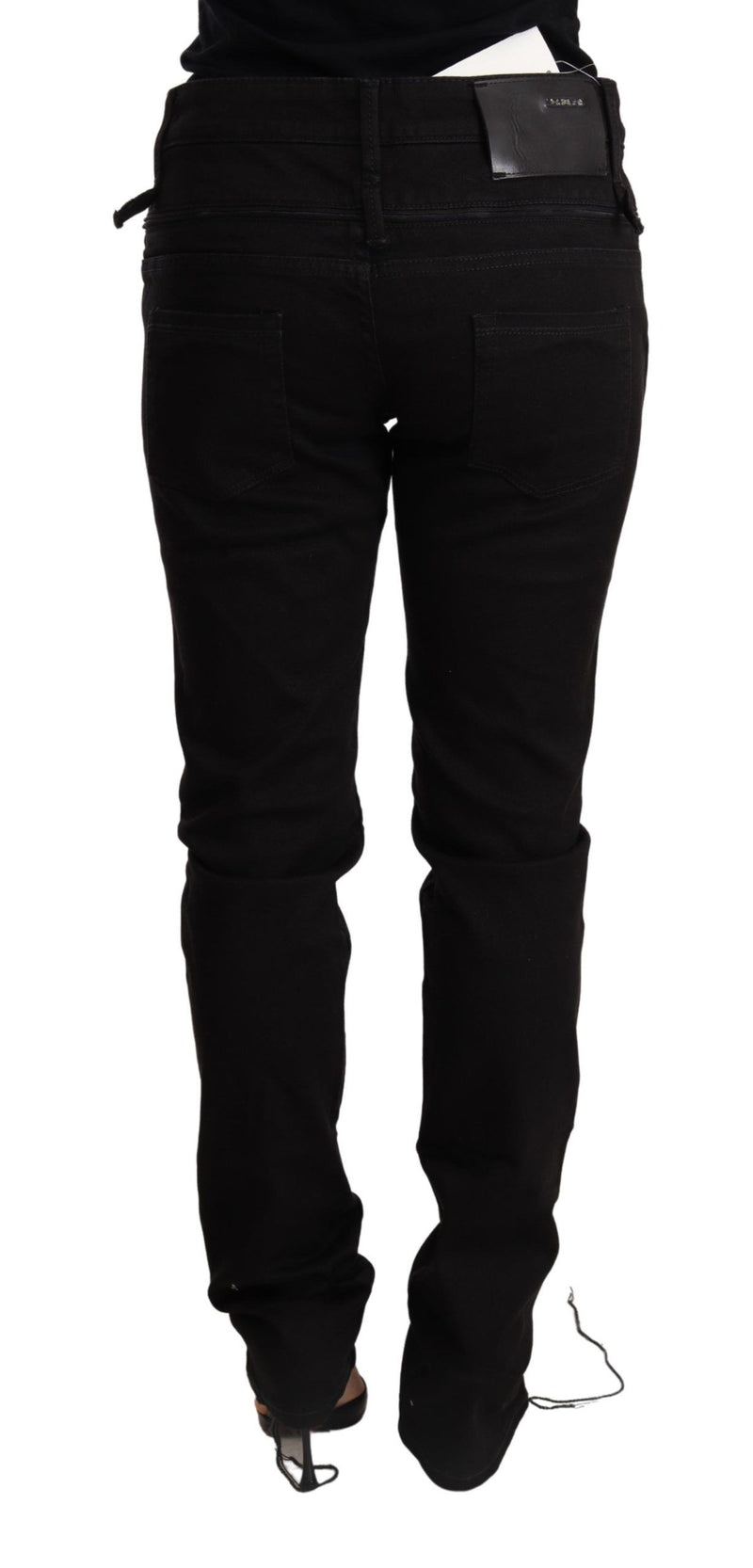 Chic basse taille noire denim noir