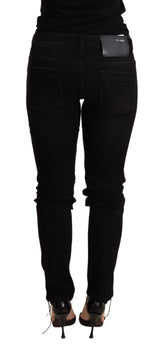 Elegante denim nero slim fit