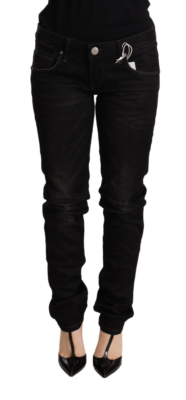 Jean skinny de lavage noir élégant