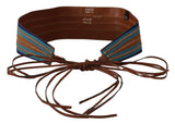 Ceinture de taille en cuir multicolore élégante