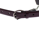 Ceinture en cuir violet élégant - Élégance italienne