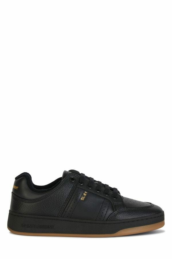 Elegantes zapatillas de cuero negro negro