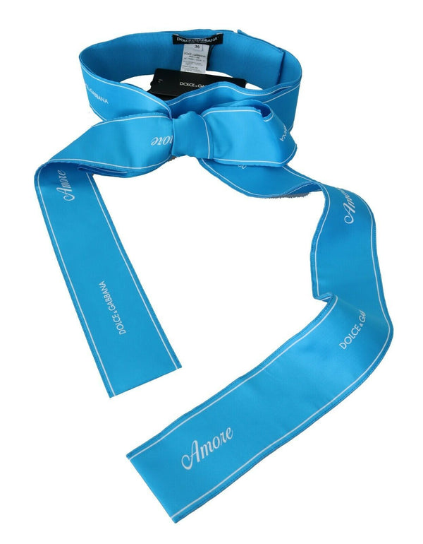 Ceinture de taille bleue élégante de Bow Snap Blue