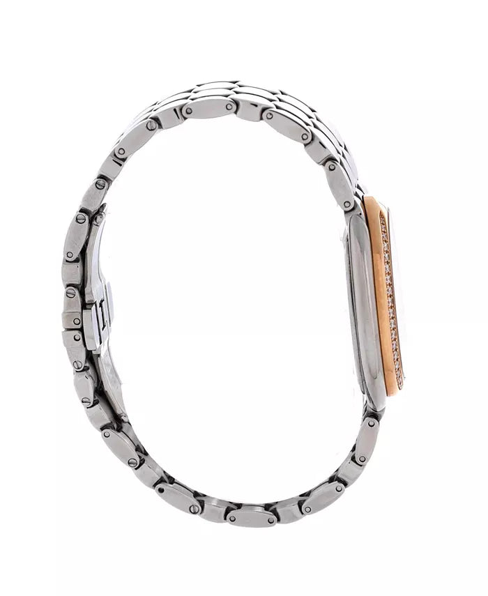 Serpenti Seduttori Quartz Watch in Stainless Steel and Rose Gold with Diamond Bezel 25mm