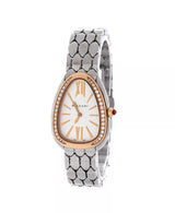 Serpenti Seduttori Quartz Watch in Stainless Steel and Rose Gold with Diamond Bezel 25mm