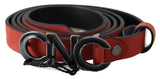 Elegant Blood Red Leather Belt