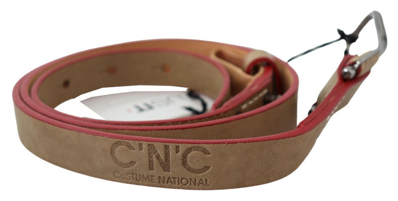 Ceinture de mode en cuir beige