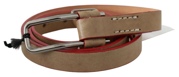 Ceinture de mode en cuir beige