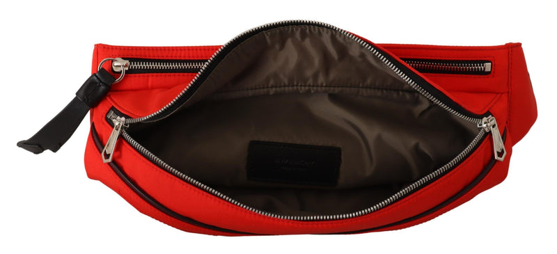 Elegante borsa a cinghia di capanna in rosso e nero