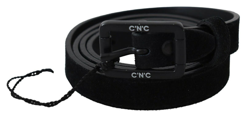 Ceinture classique en cuir noir élégant