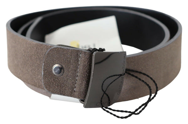 Ceinture réglable en cuir brun classique