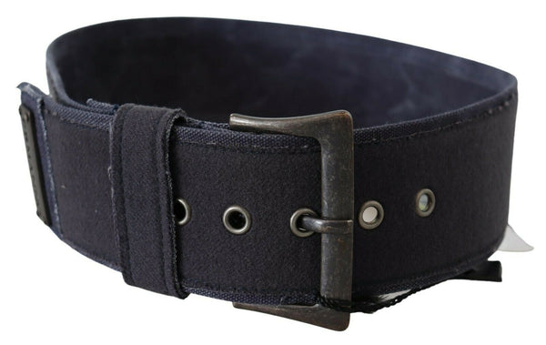 Ceinture de taille en cuir bleu marine élégant