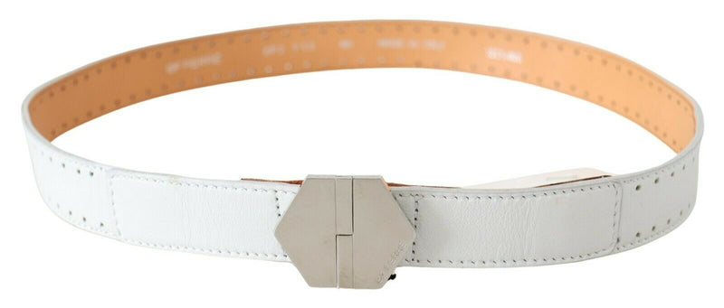 Ceinture de mode en cuir blanc élégant