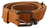 Ceinture de mode brun clair élégant avec boucle noire