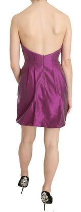 Elegantes rosa Halfter -Mini -Kleid