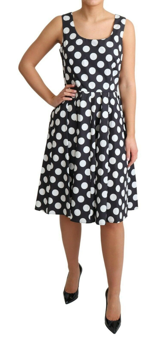 Polka Dot ärmellose A-Line-Kleid