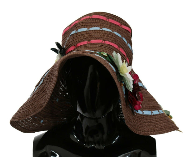 Κομψό δισκέτα Floral Wide Brim καπέλο