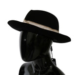 Elegante sombrero negro de lapin de lapin